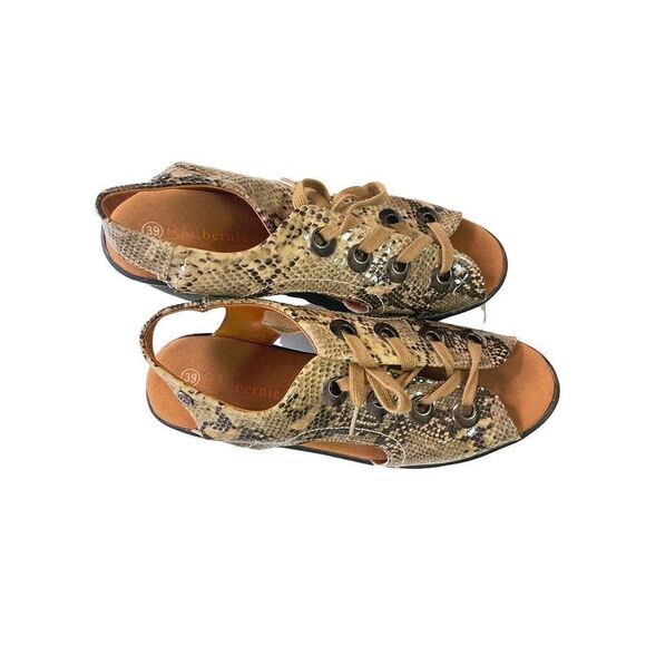 Bernie Mev Snake Print Patent Leather Sandals 39 US 7 - Picture 2 of 8